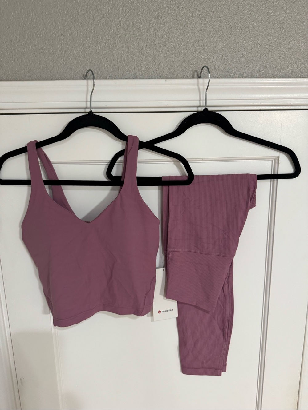 Lululemon Align Tank and Align Ribbed Leggings 25” Set - Size 4, Velvet Dust